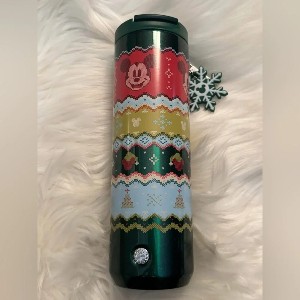 Mickey Mouse Holiday Stainless Steel Starbucks NEW
